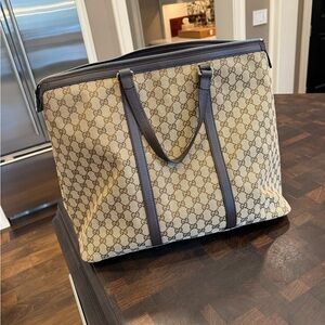 Gucci Beige and Brown Tote Bag